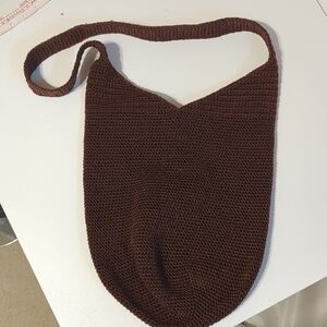 The Sak Brown Hand-crocheted Hobo Bag